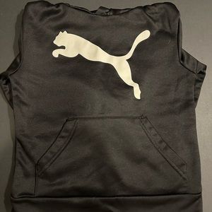 Boys black puma hoodie